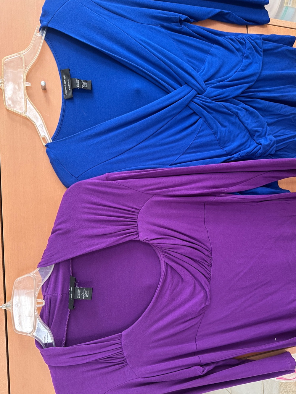Purple Long-Sleeve Draped Neck Top Bundle 2/$20
